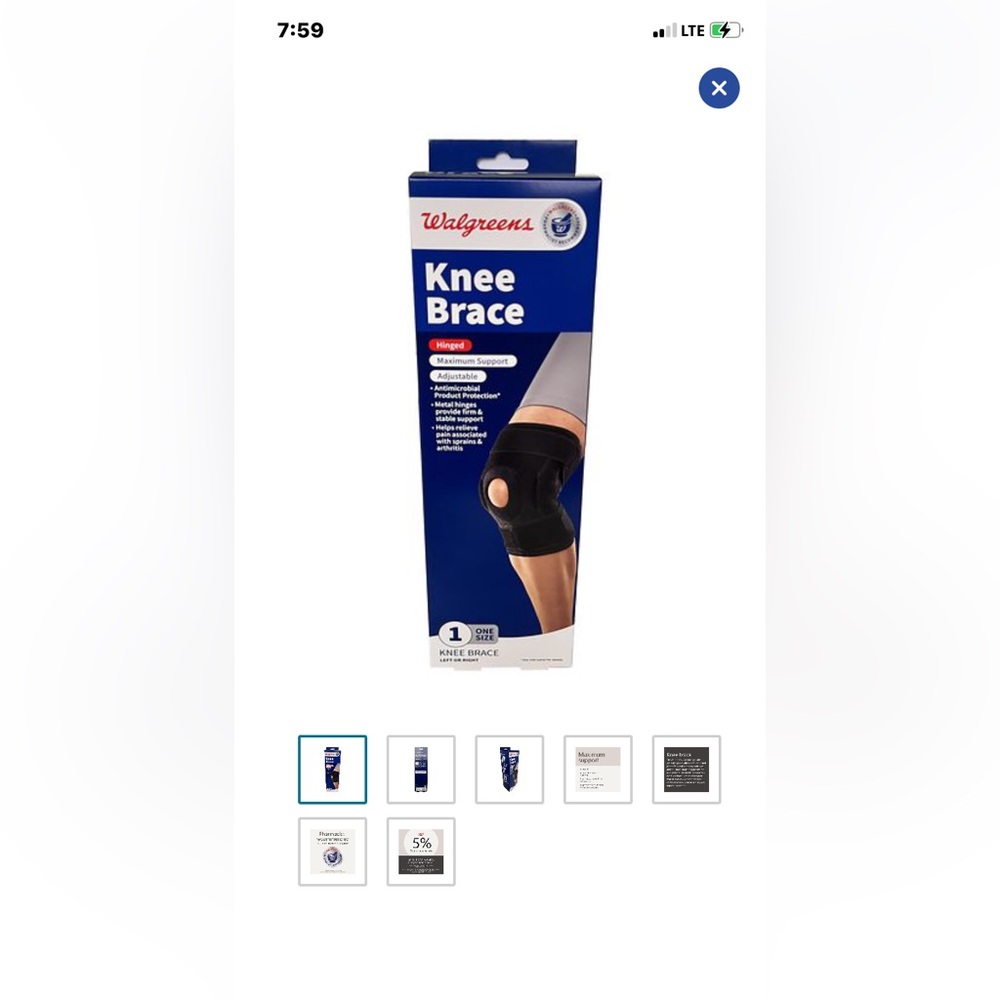 Walgreens hinged knee brace.